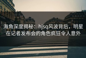 海角深度揭秘：hjsq风波背后，明星在记者发布会的角色疯狂令人意外