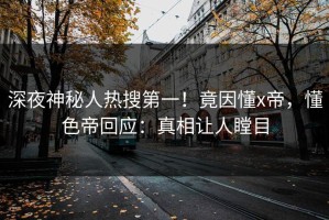深夜神秘人热搜第一！竟因懂x帝，懂色帝回应：真相让人瞠目