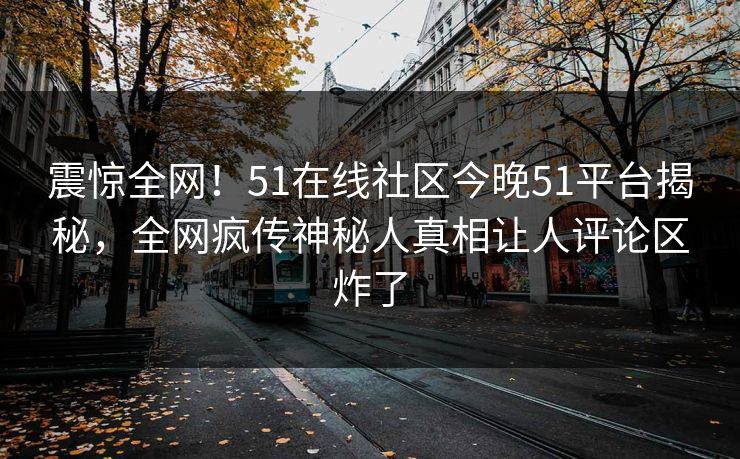 震惊全网！51在线社区今晚51平台揭秘，全网疯传神秘人真相让人评论区炸了