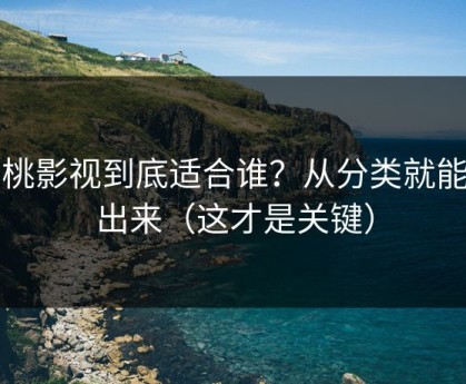 蜜桃影视到底适合谁？从分类就能看出来（这才是关键）