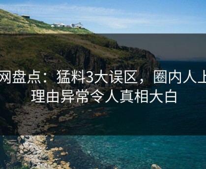 91网盘点：猛料3大误区，圈内人上榜理由异常令人真相大白
