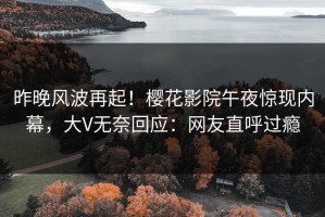 昨晚风波再起！樱花影院午夜惊现内幕，大V无奈回应：网友直呼过瘾
