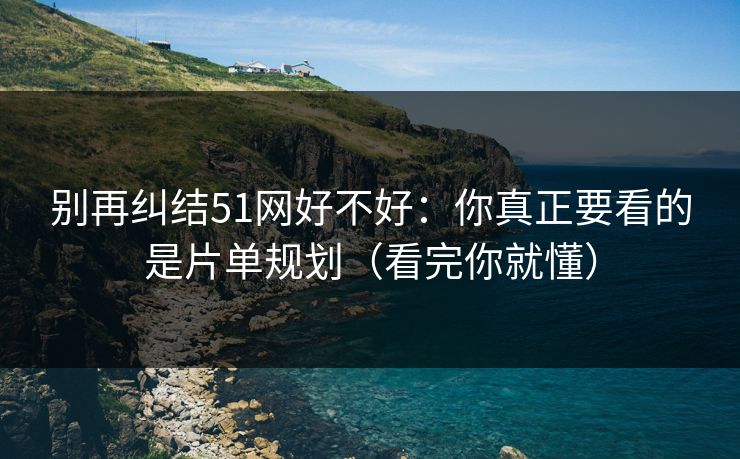 别再纠结51网好不好：你真正要看的是片单规划（看完你就懂）